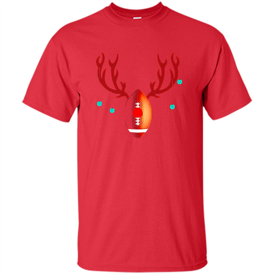 Football Christmas Shirt Reindeer Christmas Football Funny - Shirt