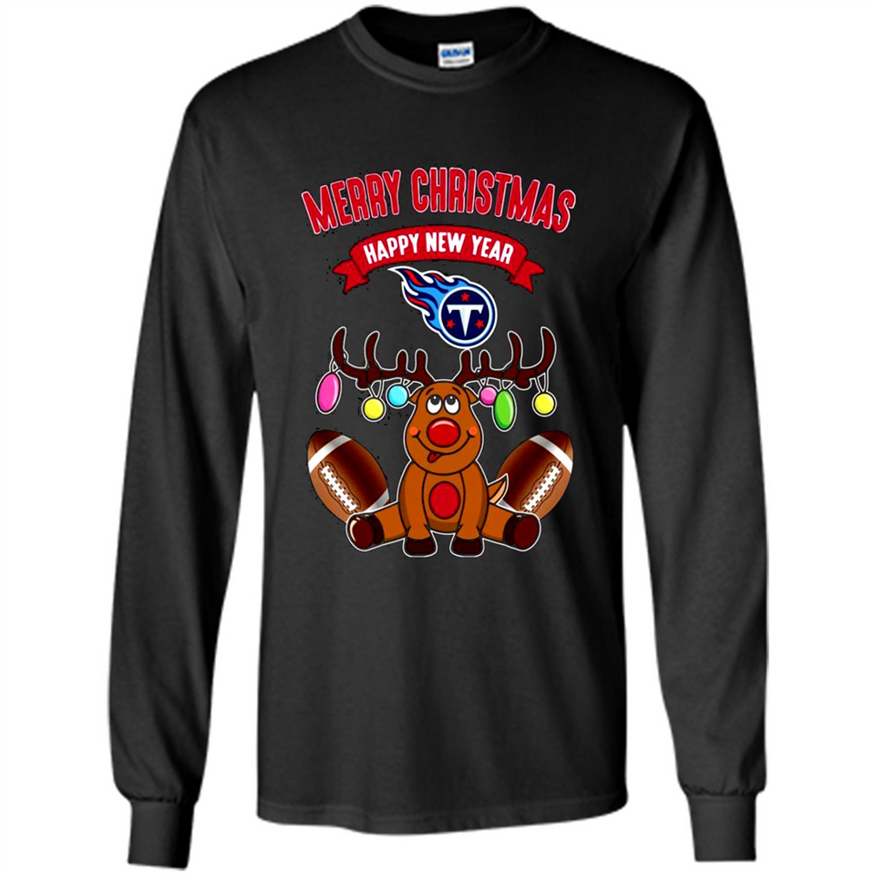 Tennessee Titans NFL Reindeer Funny Merry Christmas And Happy New Year