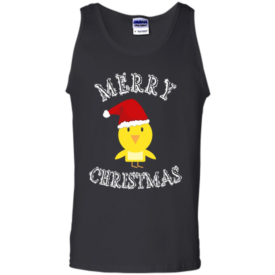 Bird Santa Merry Christmas T-Shirt - Birds Watchers Xmas - Tank Top