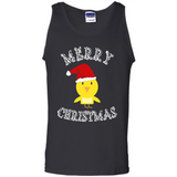 Bird Santa Merry Christmas T-Shirt - Birds Watchers Xmas - Tank Top