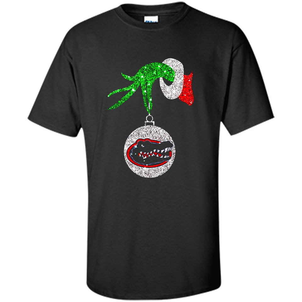 Funny Florida Gators Glitter Grinch Monogram Ornament Christmas Gift - Shirt