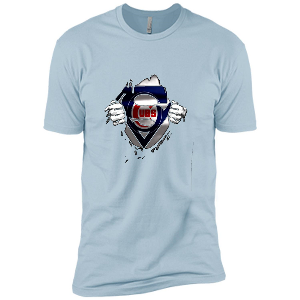 Chicago Cubs And Superman Fans - Premium Short Sleeve T-Shirt