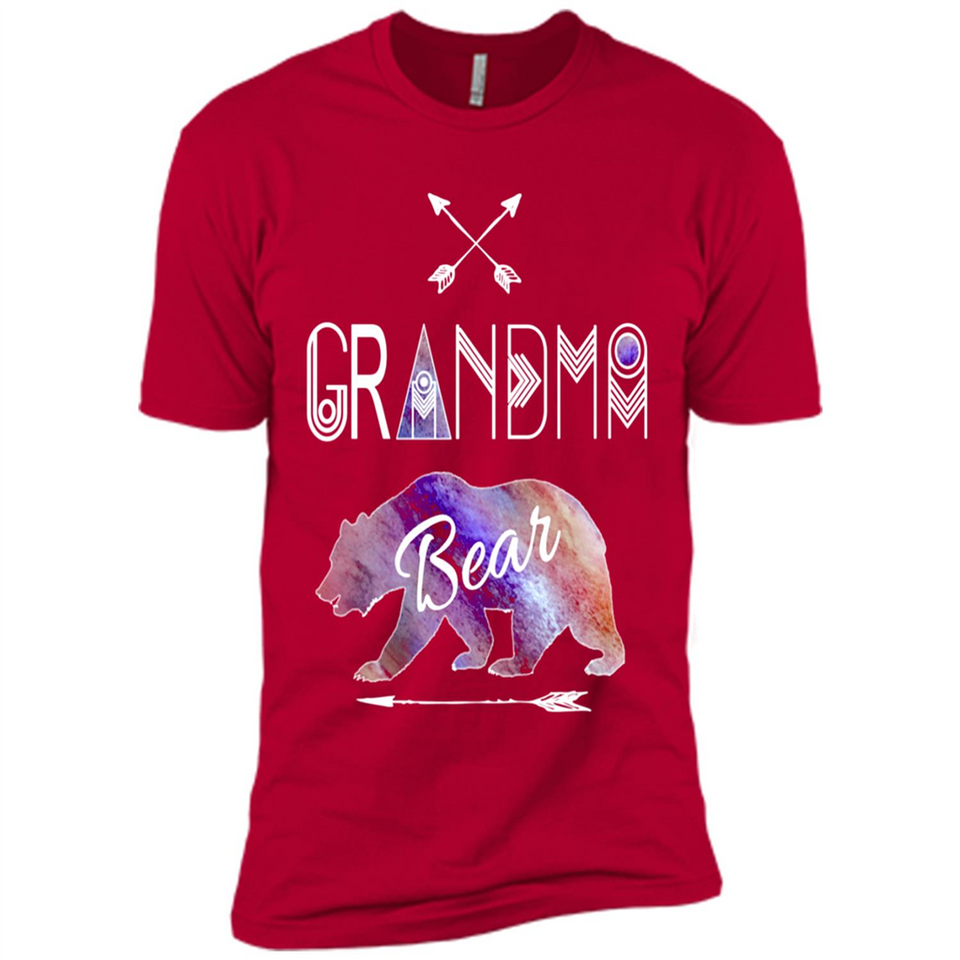 Grandma Bear Shirt Tribal Family Vacation & Camping Tee - Premium Short Sleeve T-Shirt