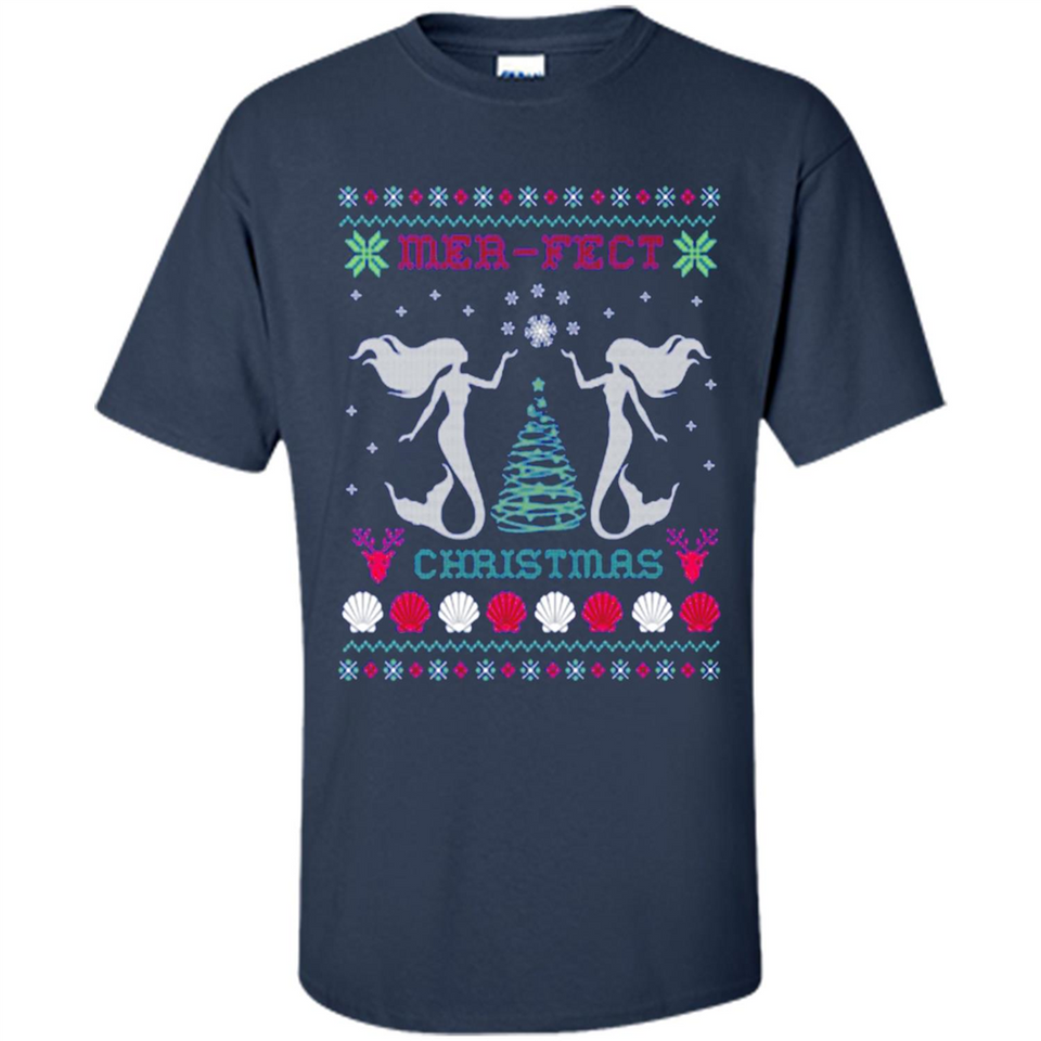 Mermaid Mer-Fect Ugly Christmas Sweater - Shirt