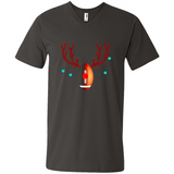 Football Christmas Shirt Reindeer Christmas Football Funny - Men's V-Neck