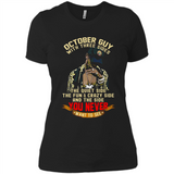 October Guy With Three Sides Quiet Fun Crazy - Ladies' Boyfriend T-Shirt