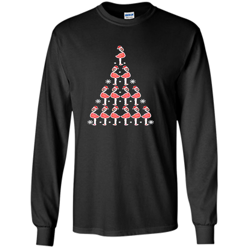 Flamingo Christmas Tree Flamingo - Long Sleeve T-Shirt