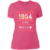 December 1984 34 Years Of Being Classy Sassy - Ladies' Boyfriend T-Shirt