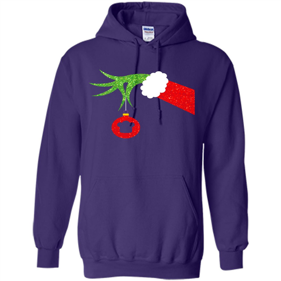 Funny Grinch Hand Holding Chef Ornament Christmas PING PONG