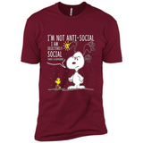 Snoopy I'm Not Anti-Social I Am Selectively Social