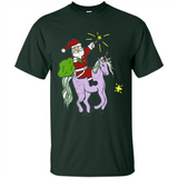 Distressed Retro Santa Riding Unicorn - Shirt