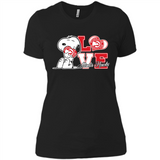 Snoopy loves NBA Atlanta Hawks - Ladies' Boyfriend T-Shirt