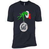 Amazing California Golden Bears Glitter Grinch Monogram Ornament Christmas Gift - Premium Short Sleeve T-Shirt