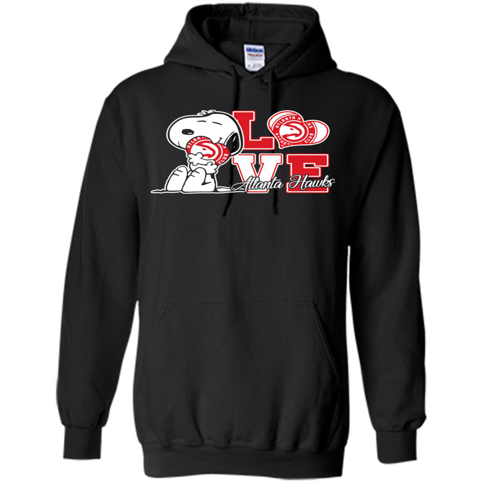 Snoopy loves NBA Atlanta Hawks - Hoodie