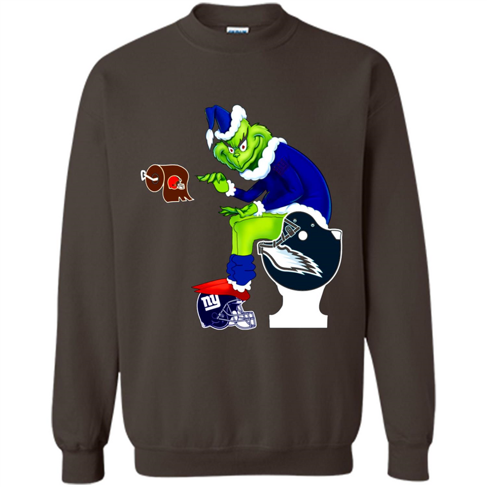 New York Giants Toilet Grinch Santa Claus Football Fan PINGPONG