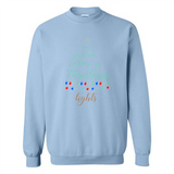 My Favorite Color is Christmas Lights Xmas Sporty T-Shirt - Sweatshirt