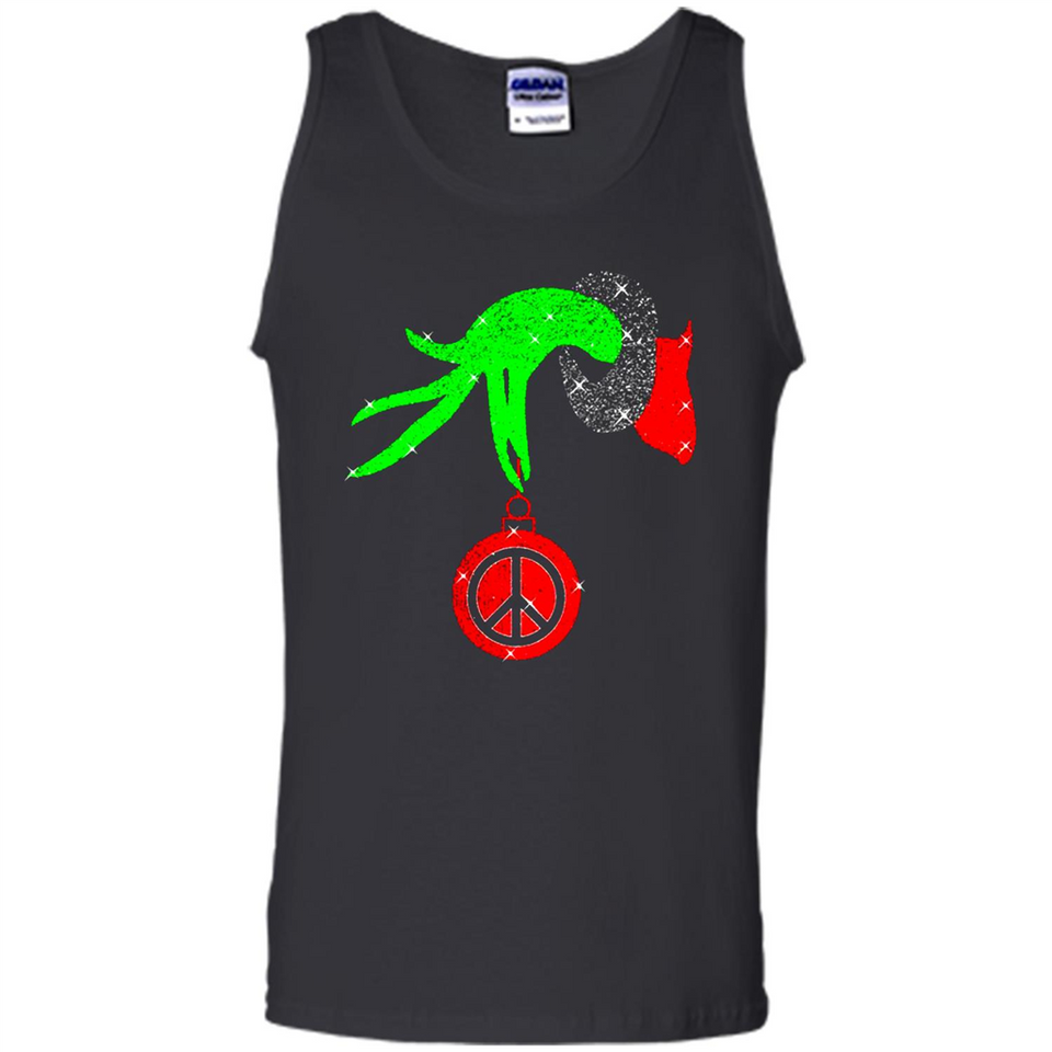 Christmas The Grinch Hand Holding Hippie Ornament - Tank Top