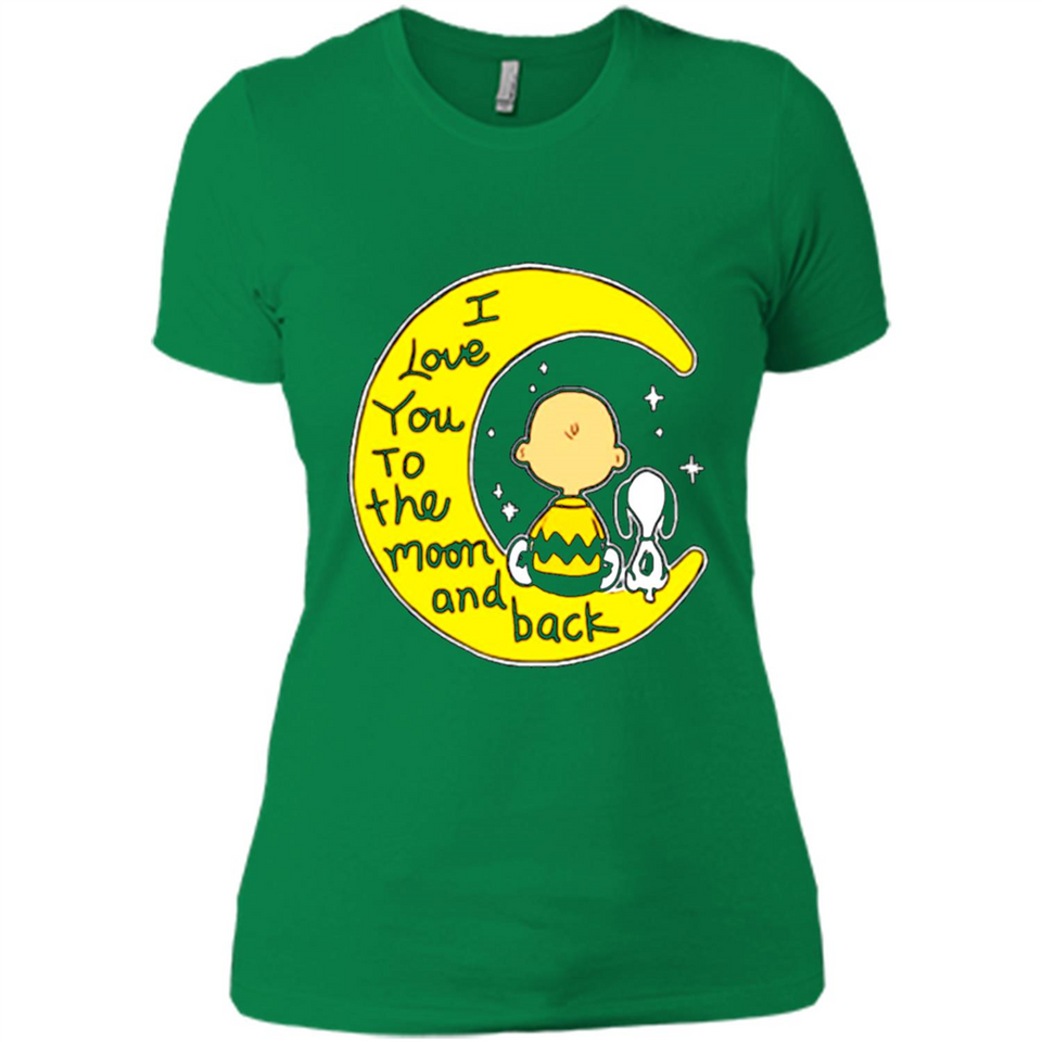 I LOVE YOU TO THE MOON AND BLACK CHARLIE BROWN AND SNOOPY
