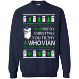 Merry Christmas You Filthy Whovian ugly sweater PINGPONG