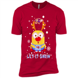 Minion Baltimore Ravens Ugly Christmas Sweater Let it Snow - Premium Short Sleeve T-Shirt