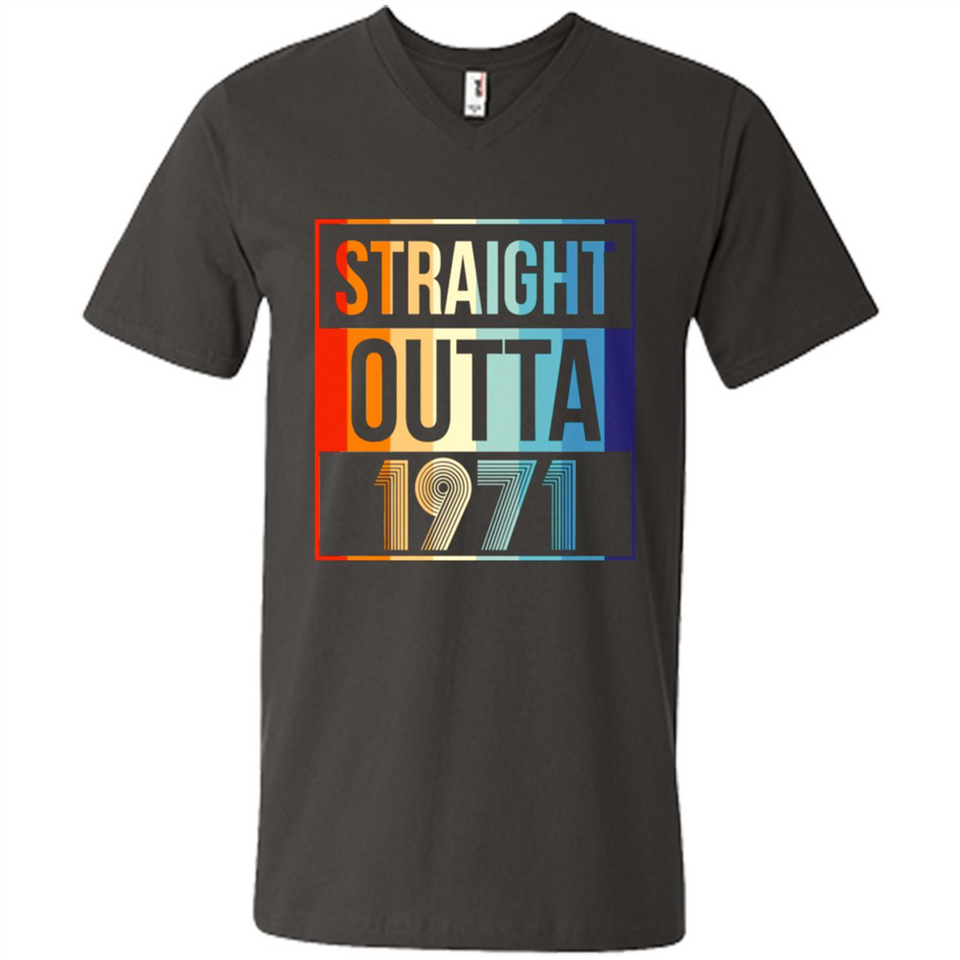 Retro Straight Outta 1971 47 Years Old - Men's V-Neck