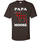 Papa Moose Funny Christmas Plaid Buffalo T-Shirt - Shirt