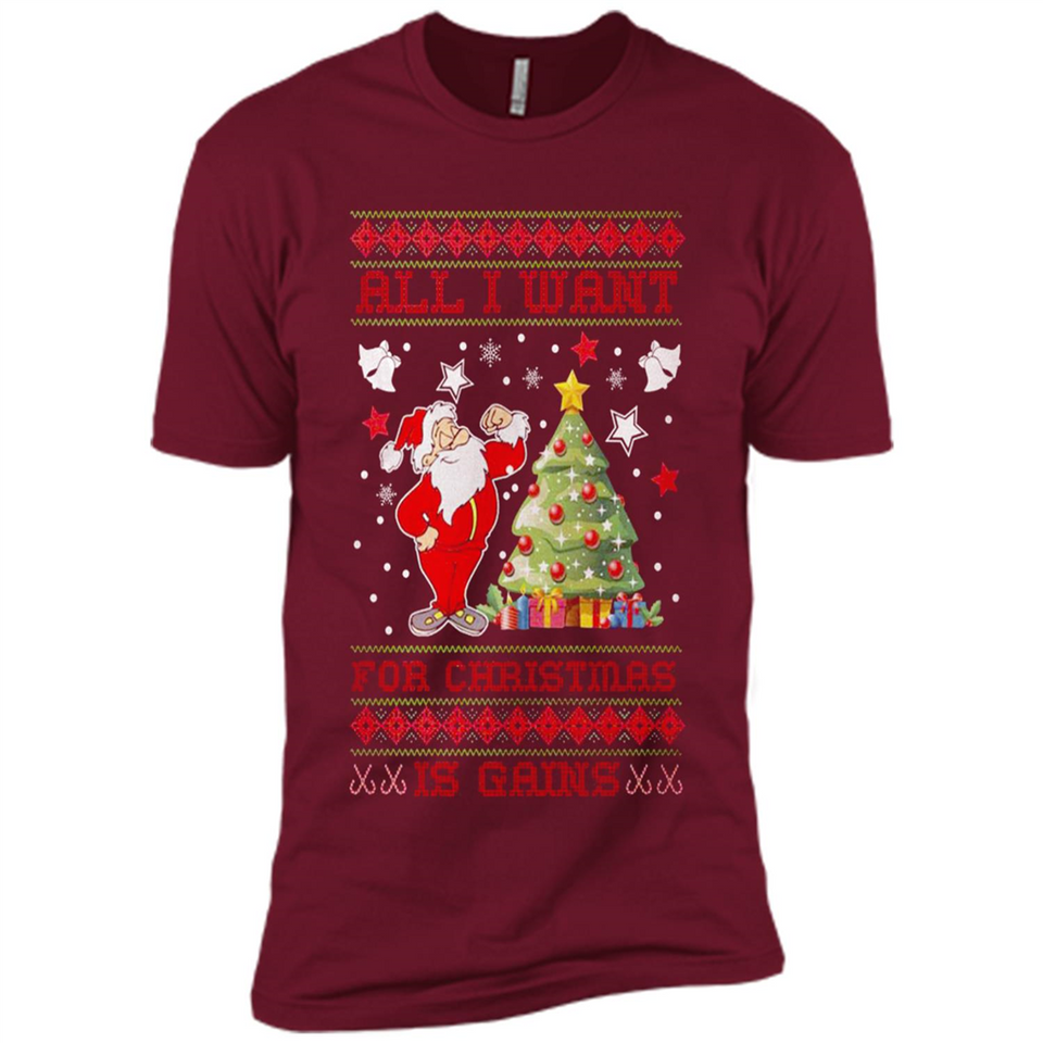 All I Want For Christmas Is Gains Christmas Tree Santa Claus