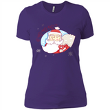 Cute Santa Claus Ho Ho Ho - Ladies' Boyfriend T-Shirt