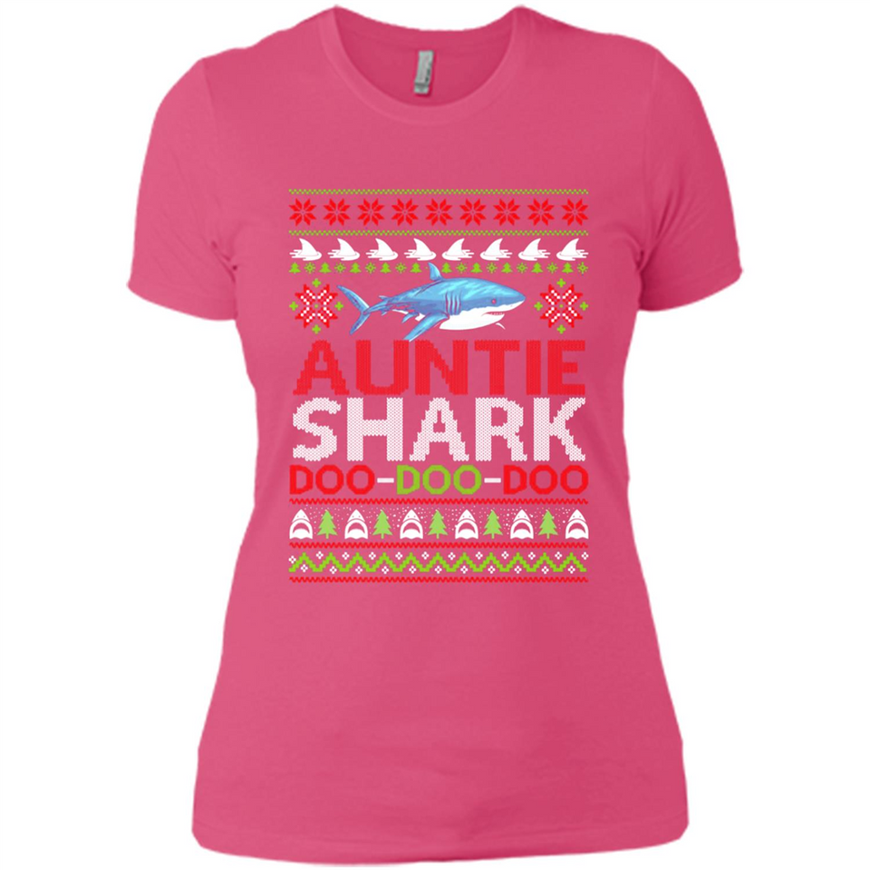 Auntie shark Doo Doo Doo Christmas - Ladies' Boyfriend T-Shirt