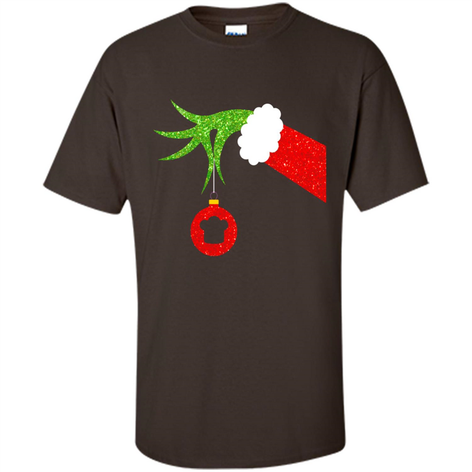 Funny Grinch Hand Holding Chef Ornament Christmas PING PONG