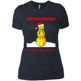 Basketball Santa Funny Christmas - Ladies' Boyfriend T-Shirt