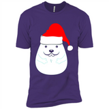 Funny Hamster Christmas t-shirt Santa Hat - Premium Short Sleeve T-Shirt