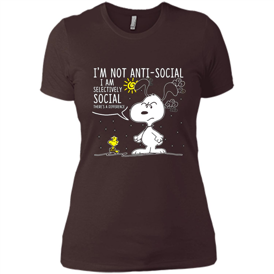 Snoopy I'm Not Anti-Social I Am Selectively Social