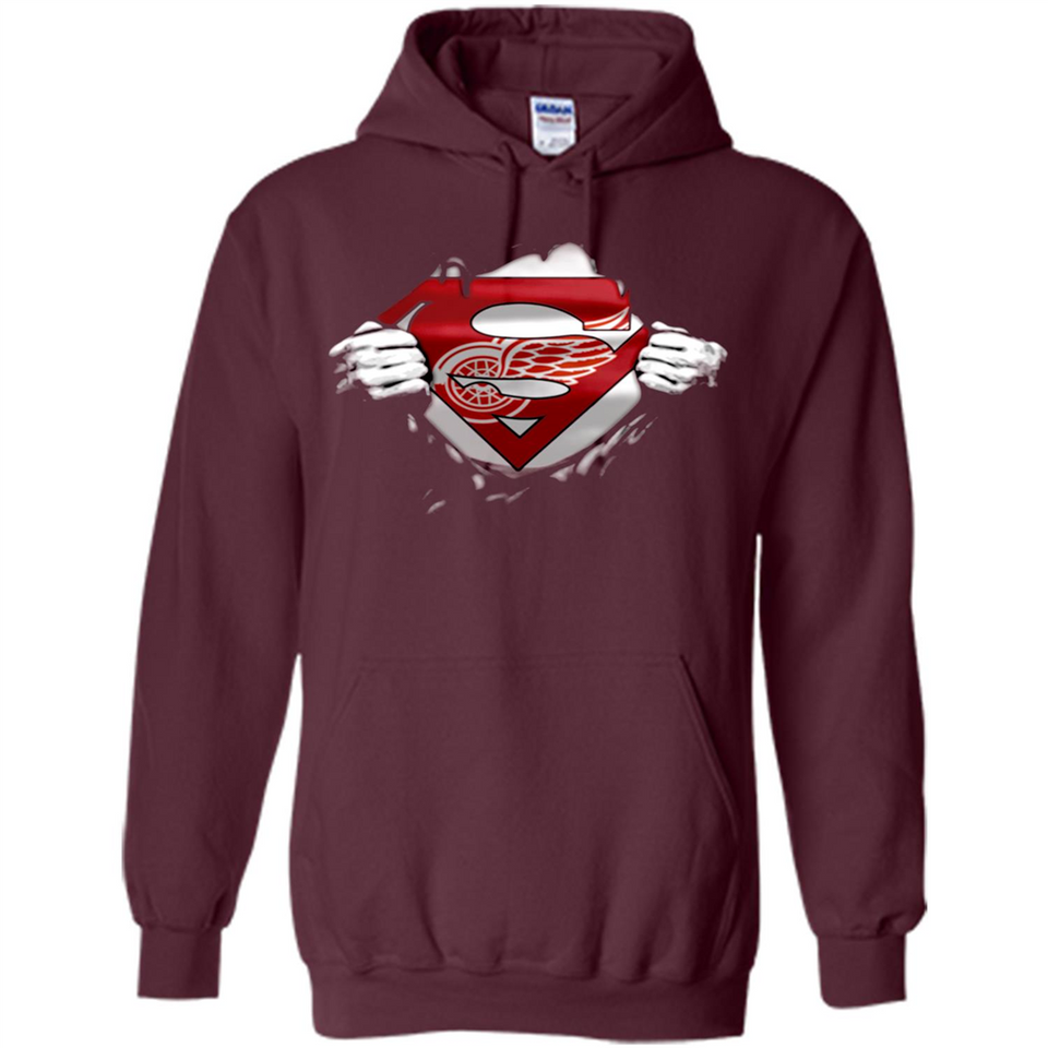 Detroit Red Wings And Superman Fans - Hoodie