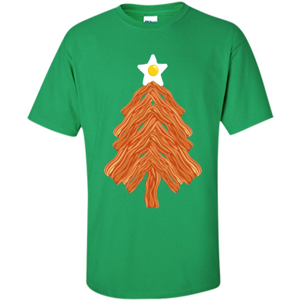 Bacon & Eggs Over Easy Fried Food Breakfast Xmas Tree Foodie - Shirt