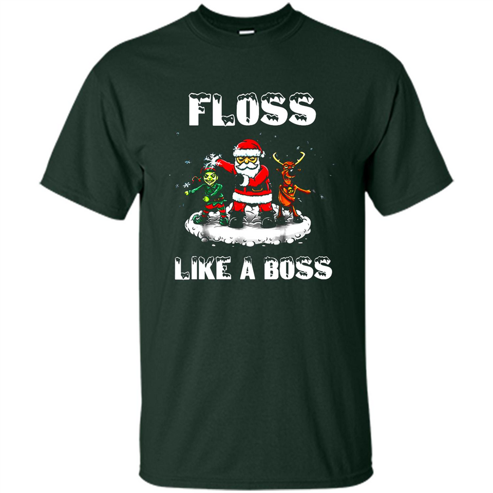 Floss Like A Boss Santa Flossing Dance Funny - Shirt