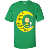 I LOVE YOU TO THE MOON AND BLACK CHARLIE BROWN AND SNOOPY