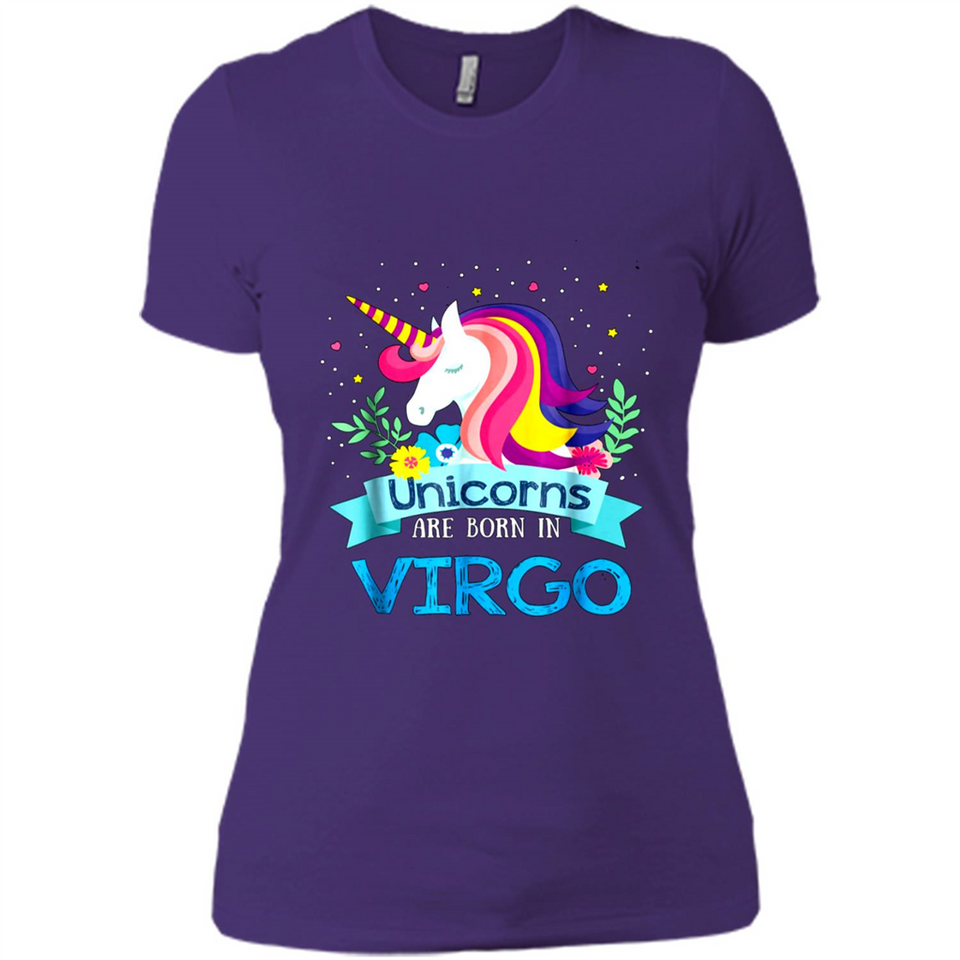 Unicorns are born in Virgo Birthday Rainbow Gift Ladies Custom