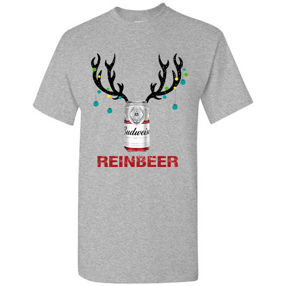 Budweiser Reinbeer Funny Beer Reindeer Christmas Sweatshirt - Shirt