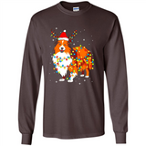 Christmas Lights Shetland Sheepdog Wearing Santa Hat Funny Xmas Mug - Long Sleeve T-Shirt