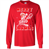 Lacrosse Merry Laxmas Santa - Long Sleeve T-Shirt