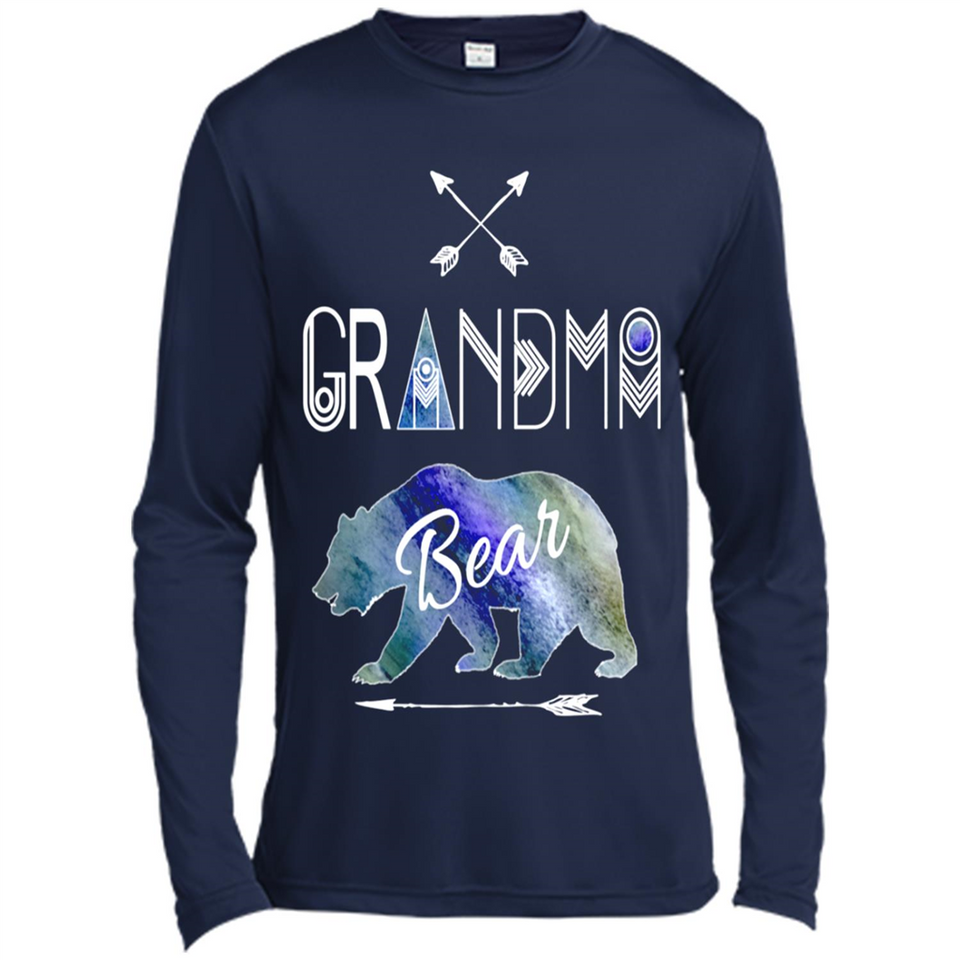 Grandma Bear Shirt Tribal Family Vacation & Camping Tee - Canvas Long Sleeve T-Shirt