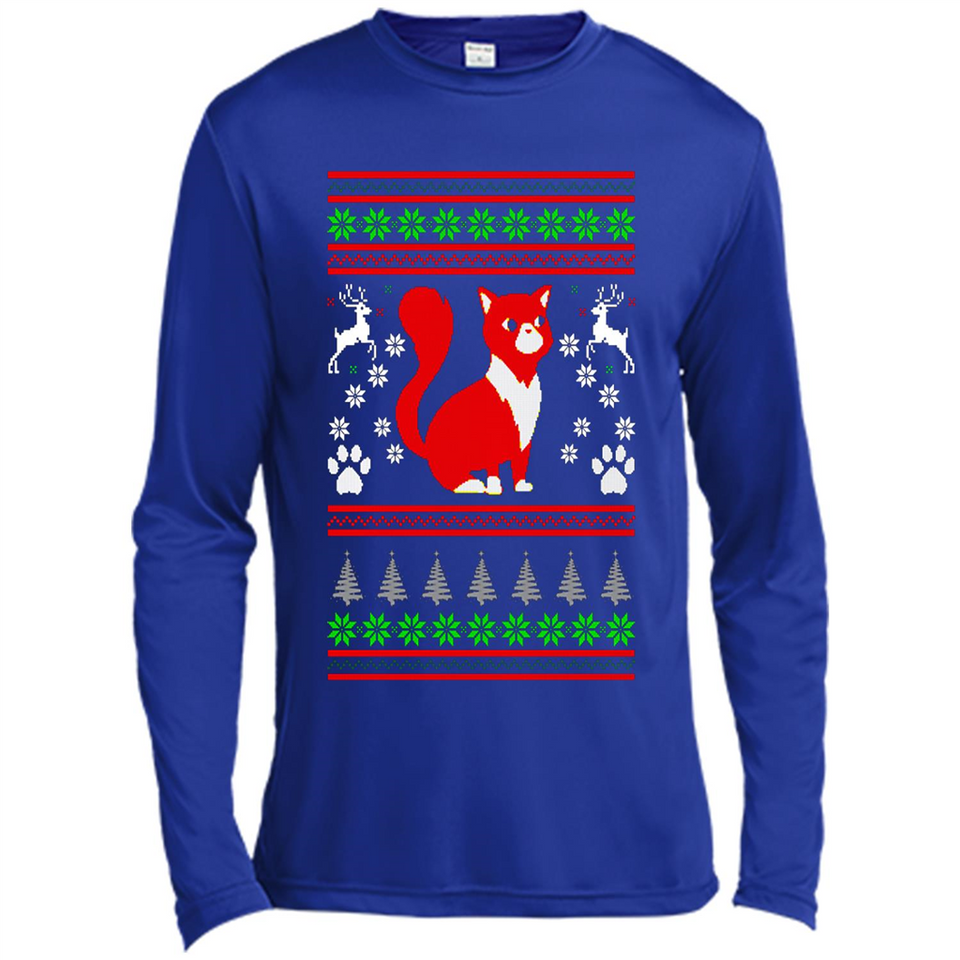 Christmas Ugly Sweater CUTE CATS UGLY CHRISTMAS SWEATERS - Canvas Long Sleeve T-Shirt