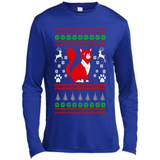 Christmas Ugly Sweater CUTE CATS UGLY CHRISTMAS SWEATERS - Canvas Long Sleeve T-Shirt