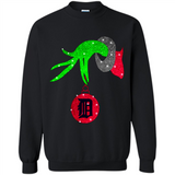 GRINCH HAND HOLDING DETROIT TIGERS GLITTER CHRISTMAS PINGPONG