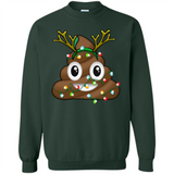 Reindeer Poop Emoji Cute Merry Christmas T-Shirt - Sweatshirt