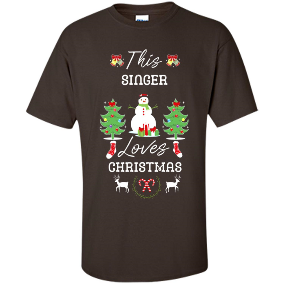 This Singer Loves Christmas Tree Shirt with Snowman