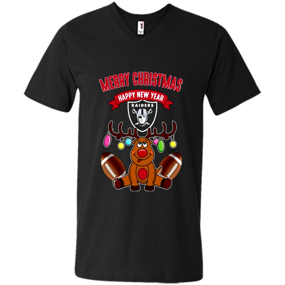 Oakland Raiders NFL Reindeer Funny Merry Christmas And Happy New Year