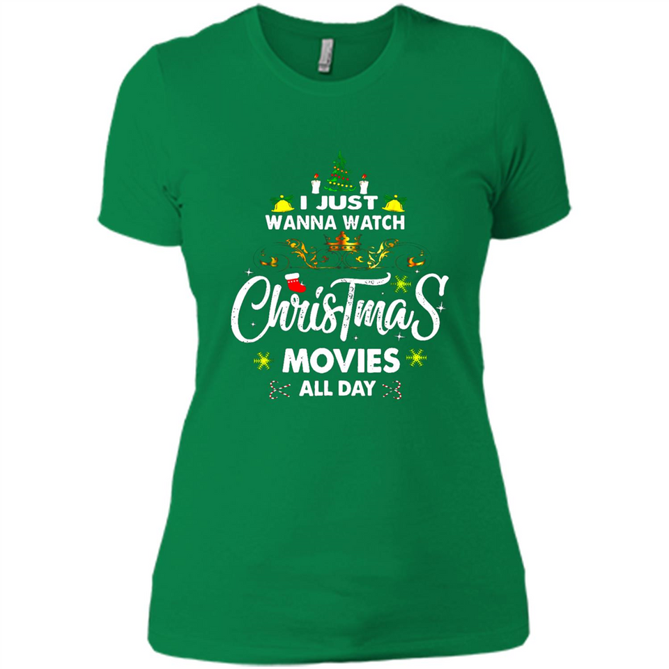 Funny Christmas Movie Shirt, Christmas Movies - Ladies' Boyfriend T-Shirt