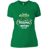 Funny Christmas Movie Shirt, Christmas Movies - Ladies' Boyfriend T-Shirt